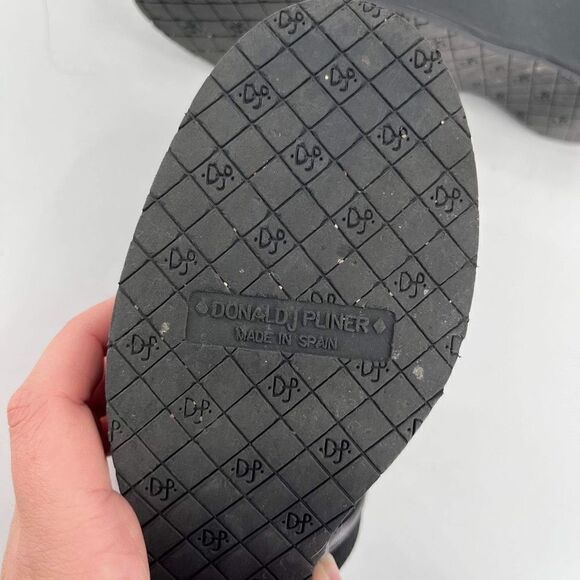 DONALD J PLINER RANAS 4 Black Textile Platform Wedge Mules Slides size 7.5 - Picture 10 of 10